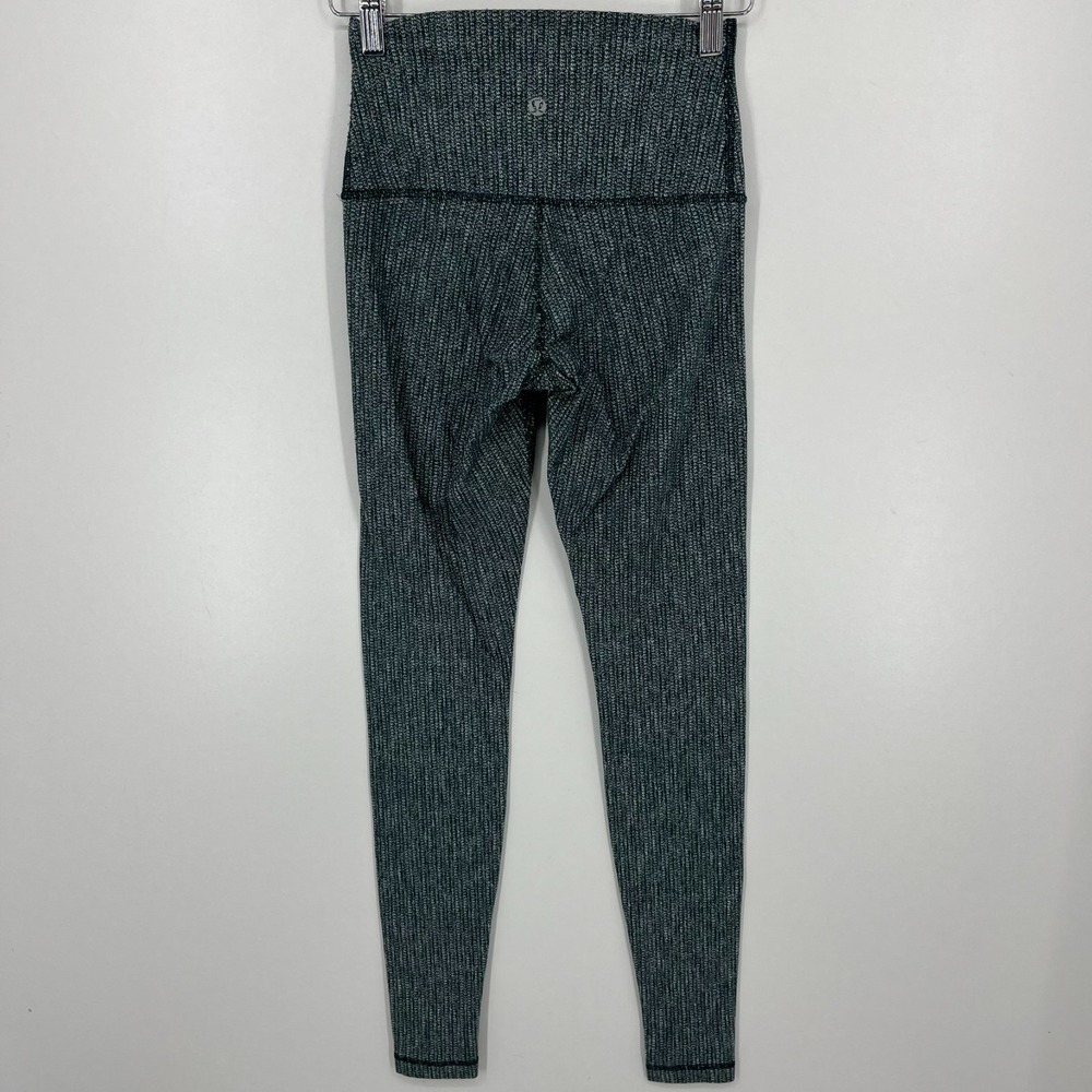 Lululemon Wunder Under Leggings Women's Size 2 Green Full Length Yoga Stretch